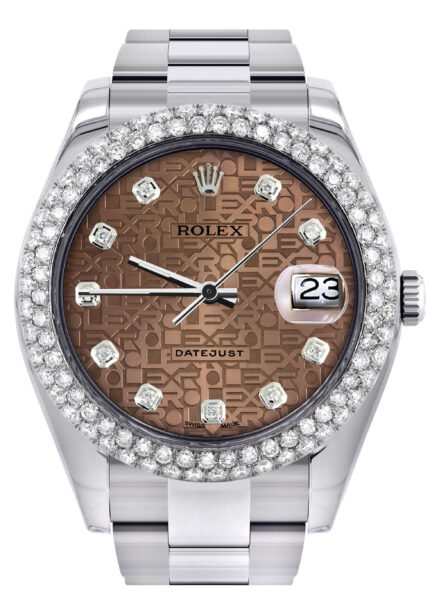 Datejust II Watch | 41 MM | Brown Texture Dial | Two Row | Oyster Band