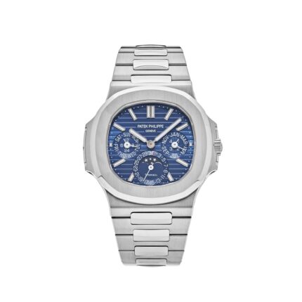 PP Luxury Watches Nautilus 5740/1G-001 'Tiffany & Co.' Perpetual Calendar Moon Phases White Gold Blue Dial (2019)